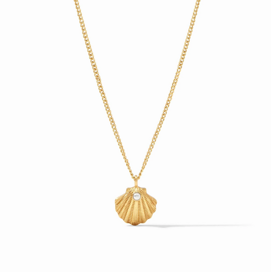 Sanibel Shell Delicate Necklace - Pearl Necklaces Julie Vos   