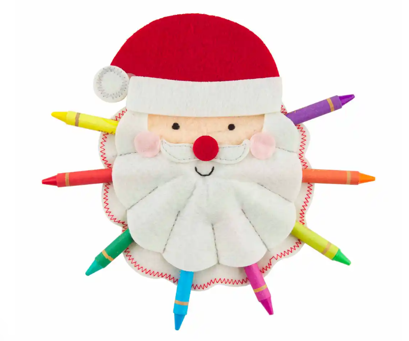 Santa Crayon Holder Seasonal Mudpie   