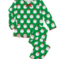 Happy Santa Ruffle Top & Pant Pajamas Kids Pajamas Sarah's Prints   