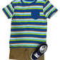 Sapphire Stripes Bamboo Tee Boys Tees Hatley