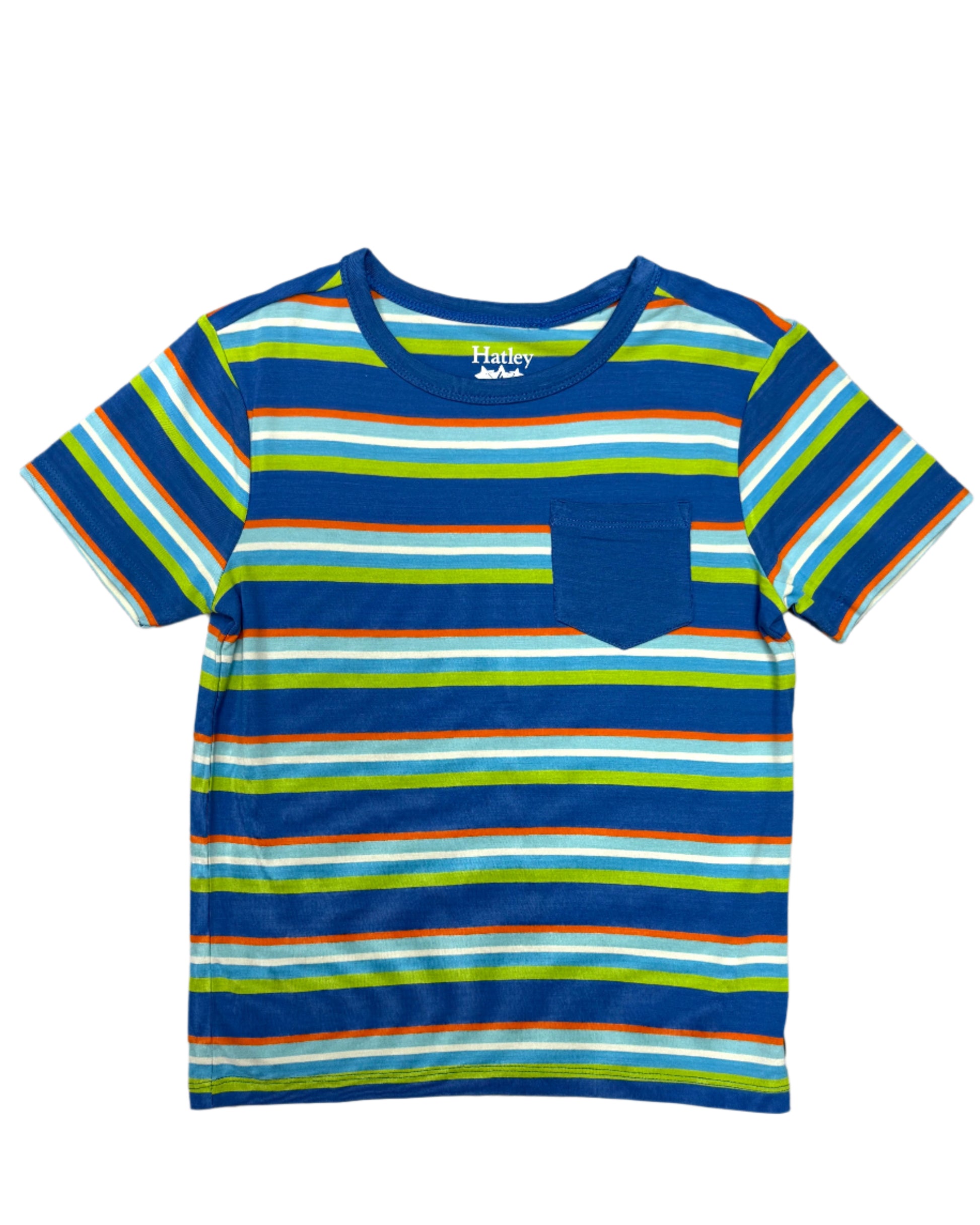 Sapphire Stripes Bamboo Tee Boys Tees Hatley