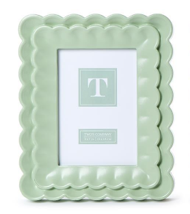 Scalloped Wood Frame - Assorted Home Decor Two's Company Green