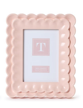 Scalloped Wood Frame - Assorted Home Decor Two's Company Pink