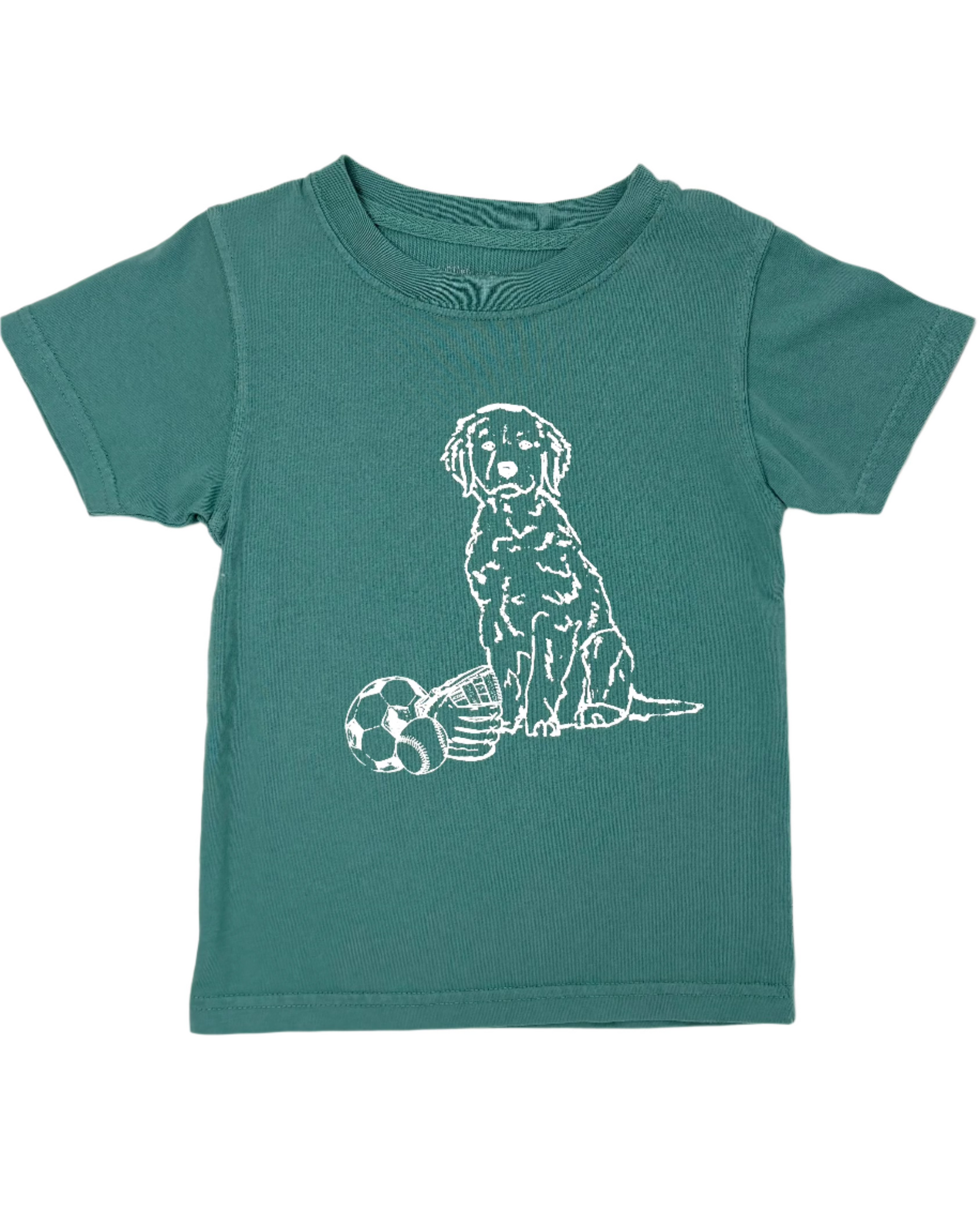 Seafoam SS Green Sports Pup Tshirt Boys Tees Mustard & Ketchup