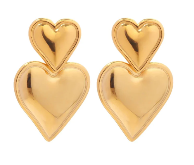 Serena Gold Studs Earrings HJane Jewels   