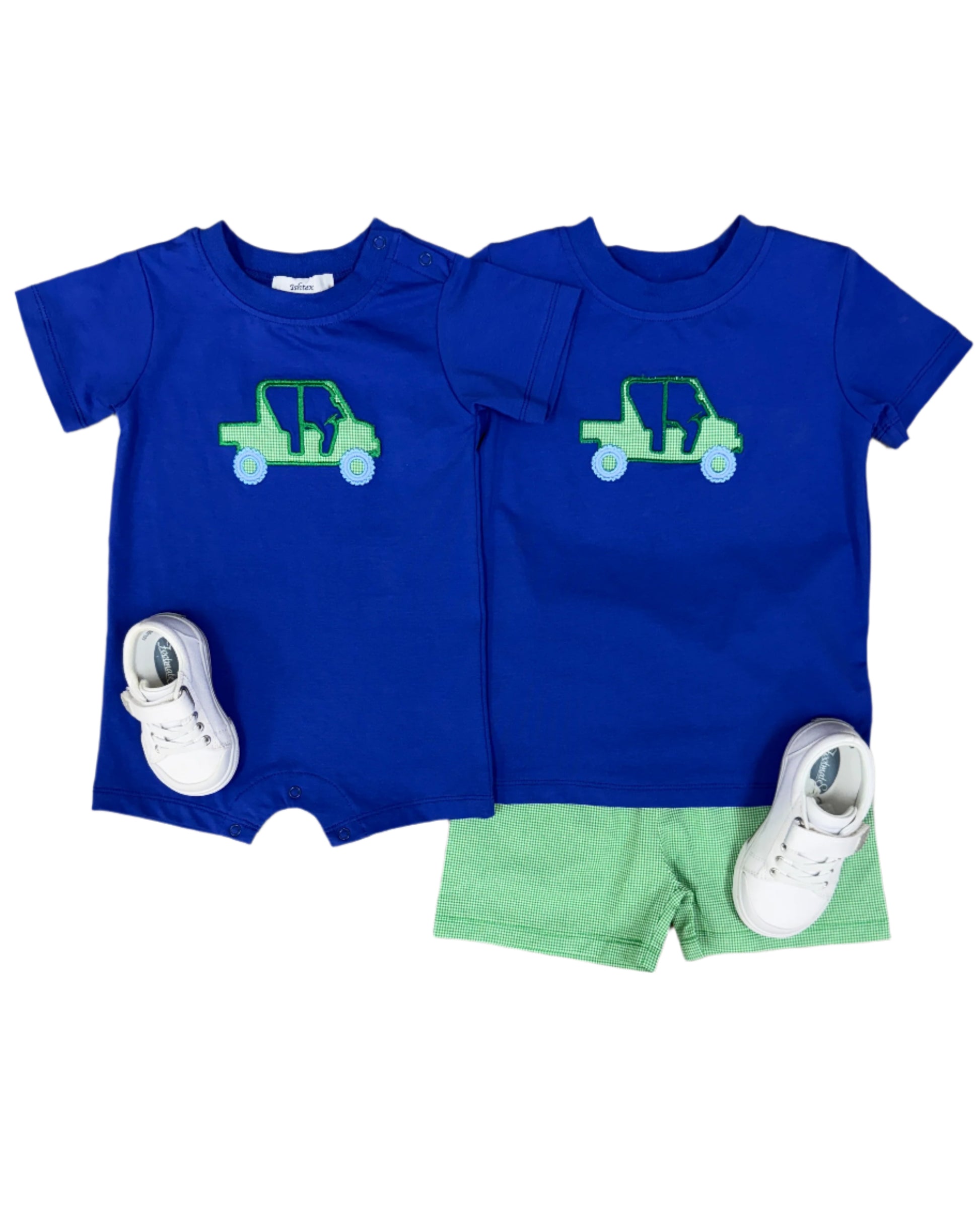 Side by Side Boy's Romper Boys Bubbles + Rompers Ishtex