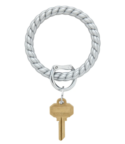 Silicone Big O® Key Ring - Solid Quicksilver Braided Key Rings O-Venture   