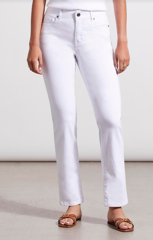 Sophia 5-Pocket Curvy Straight Jeans - White Jeans Tribal   