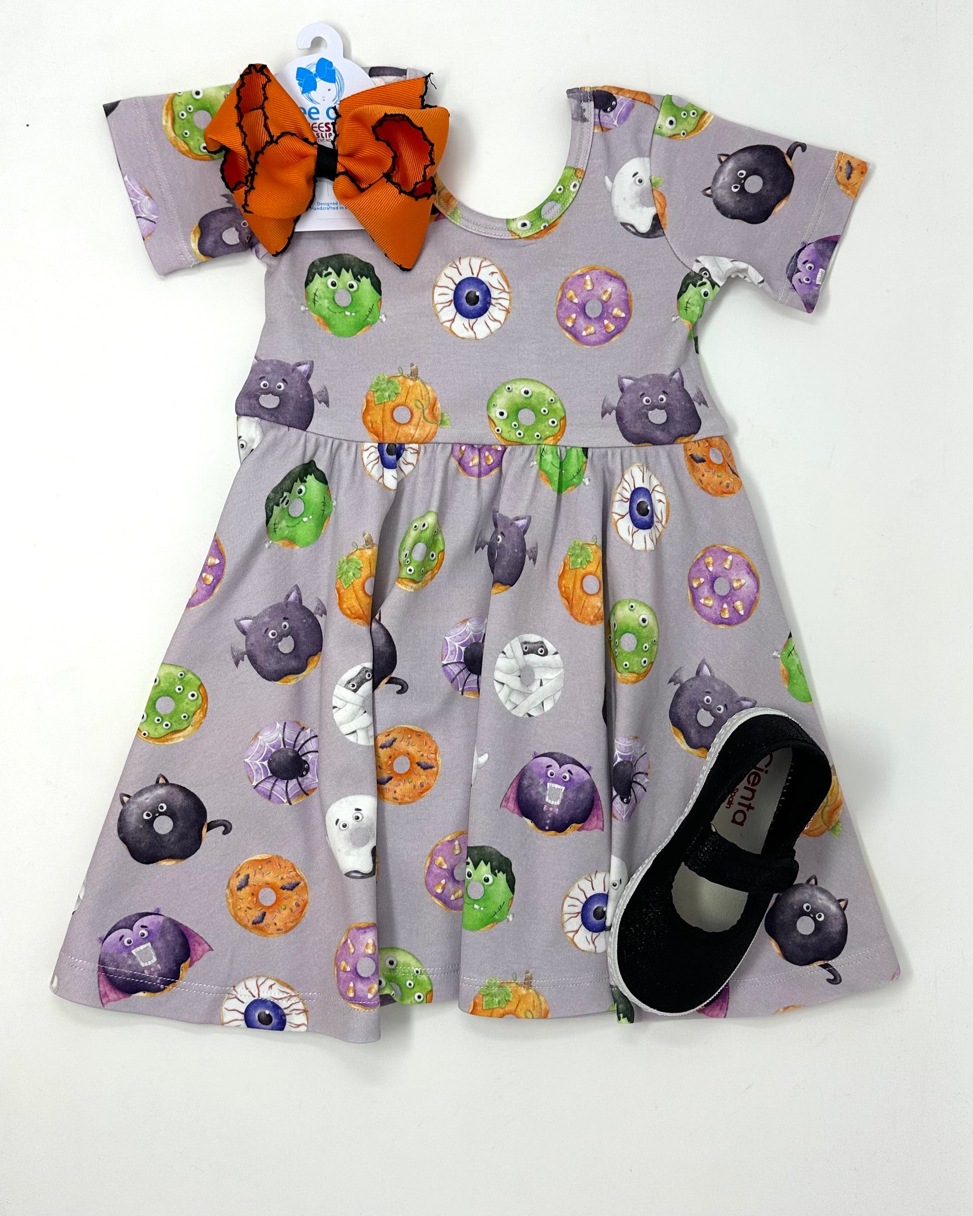 Organic Cotton Twirl Dress - Spooky Sprinkles Girls Play Dresses Nola Tawk   