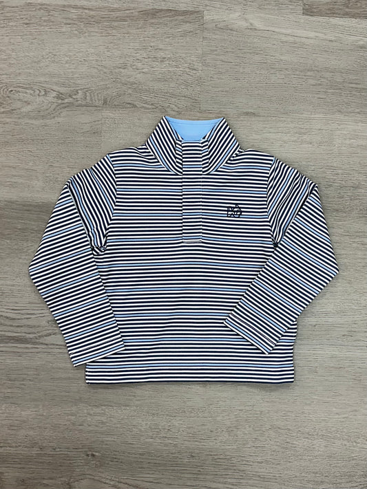 Sporty Snap Pullover - Big Dipper Fishing Club Stripe Boys Sweaters + Sweatshirts Prodoh   