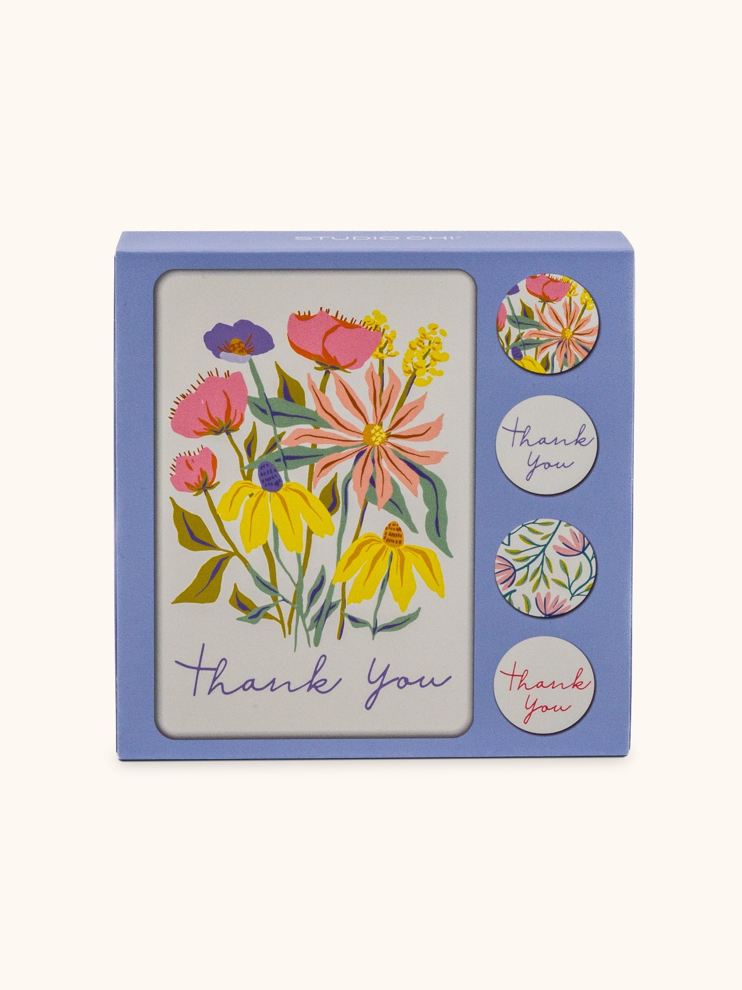 Springtime Blooms Assorted Note Card Set w/ Stickers Paper Goods Studio Oh!