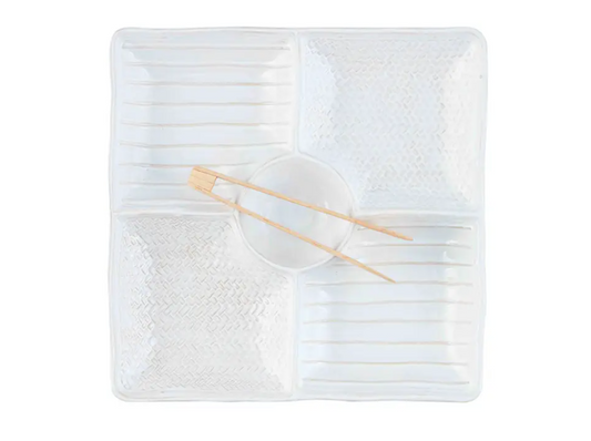 Textured Sectioned Server Set Kitchen + Entertaining Mudpie   