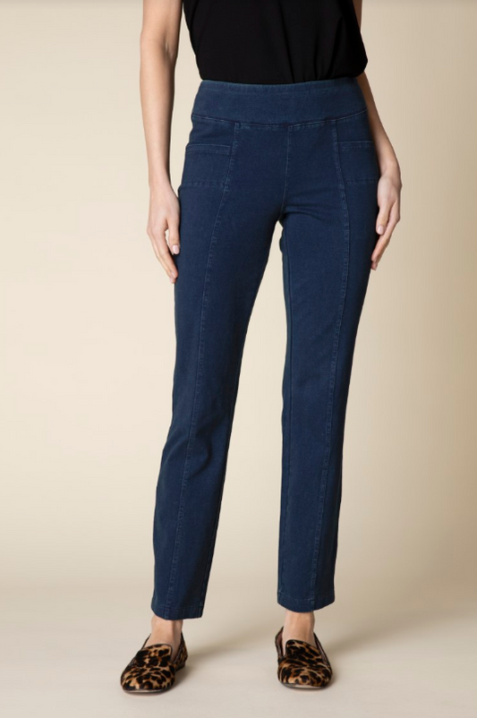 Stone Wash Cotton Span Seamed Pocket Pant - Denim Pants Habitat   