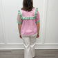 Striped Serenity Top - Pink/Green/Tan Stripes Tops Entro