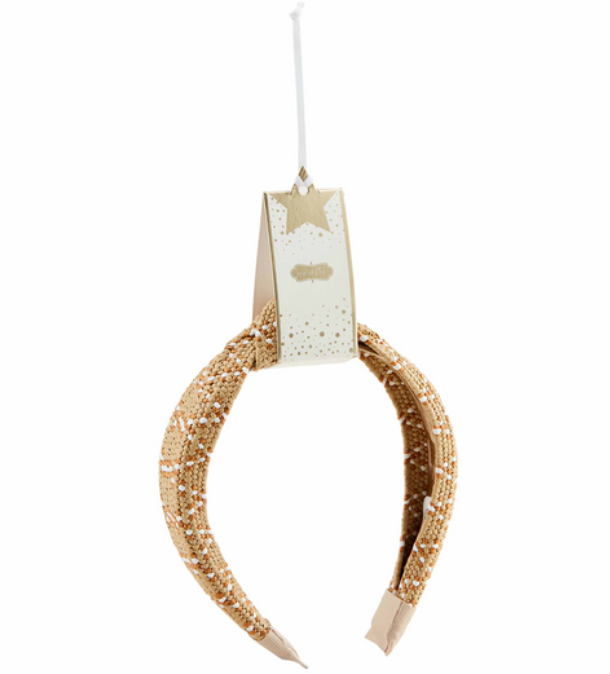 Raffia Woven Headband - Tan Hair Accessories Mudpie   