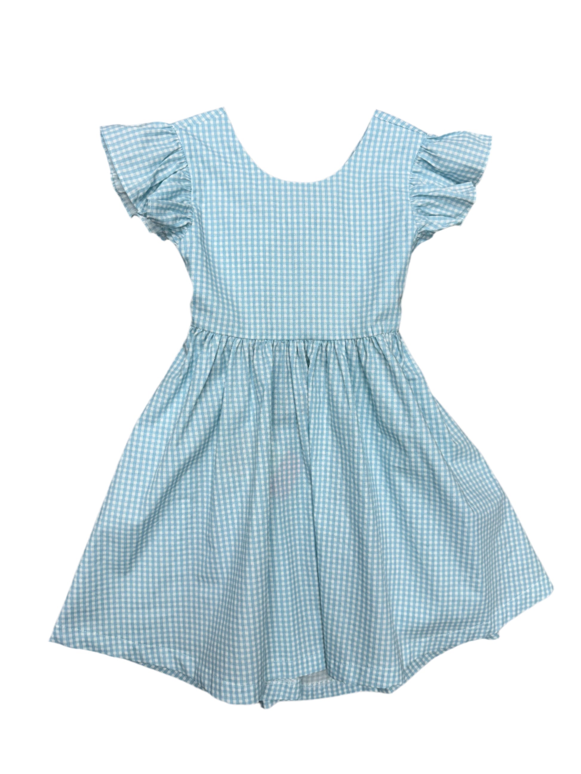 Teal Gingham Gabrielle Dress Girls Occasion Dresses Banana Split