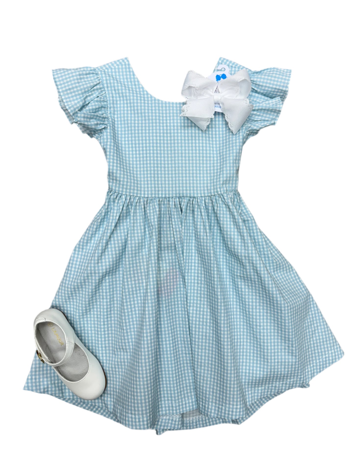 Teal Gingham Gabrielle Dress Girls Occasion Dresses Banana Split