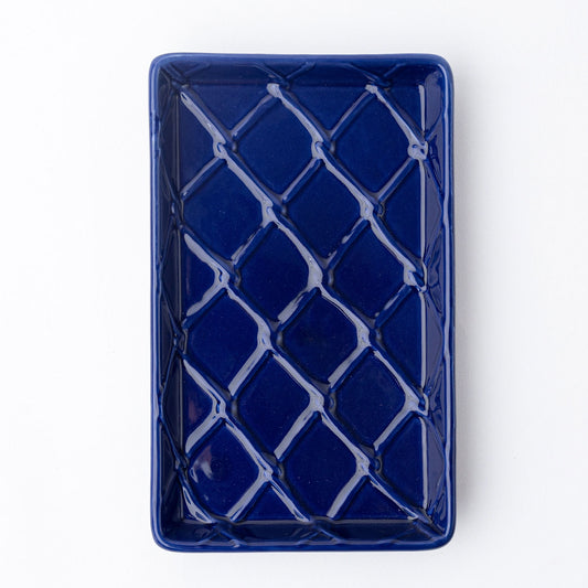 Textured Guest Towel Tray - Navy Kitchen + Entertaining 8 Oak Lane
