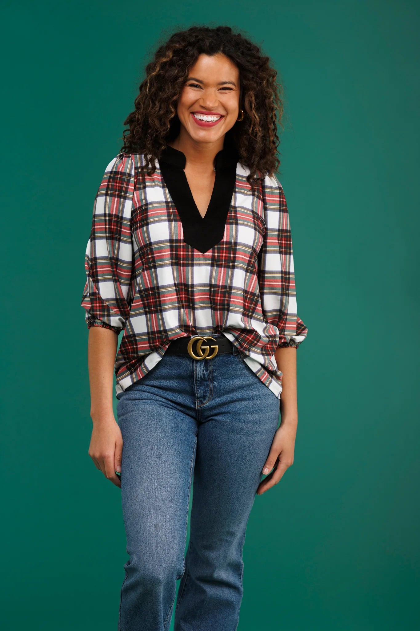 Eliza Top - Winter Tartan Tops Smith & Quinn   