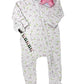 Pink Printed Tee Time Zipper Footie Baby Sleepwear Magnolia Baby