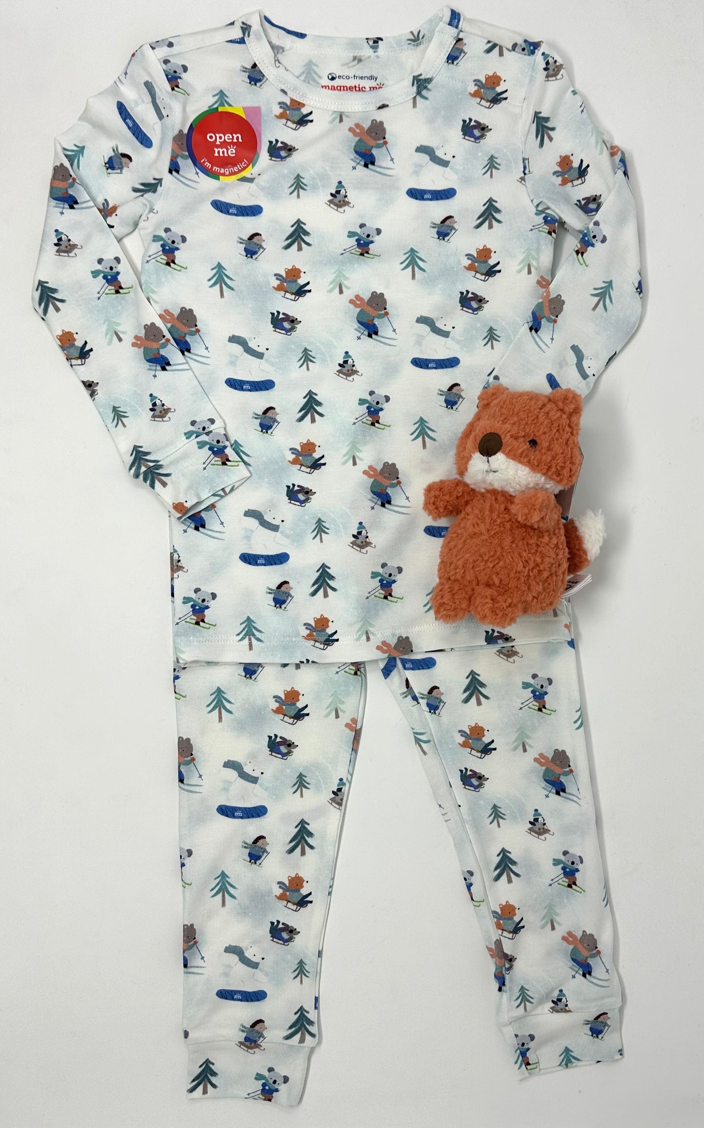 Tis the Season Ski-Son L/S Infant Pajama Set Kids Pajamas Magnetic Me   