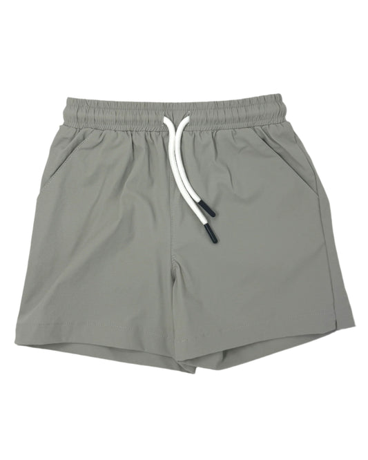 Topsail Performance Boys Short - Lt. Grey Boys Shorts Saltwater Boys