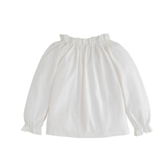 Tory Top - Snow Pointelle Girls Tops + Tees Bisby   