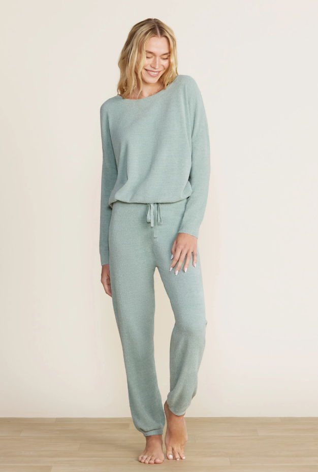 Cozychic Ultra Lite Track Pants - Beach Glass Lounge Barefoot Dreams   