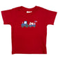 Boys S/S Shirt w/ Tractor Pulling Dog Wagon - Deep Red Boys Shirts + Polos Luigi