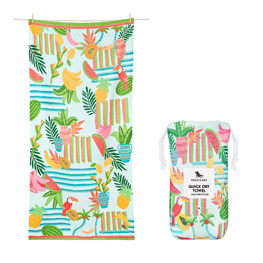 XL Quick Dry Towel - Tropicana Treat Textiles Dock & Bay