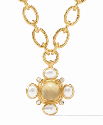 Tudor Statement Necklace - Iridescent Champagne Women's Jewelry Julie Vos   