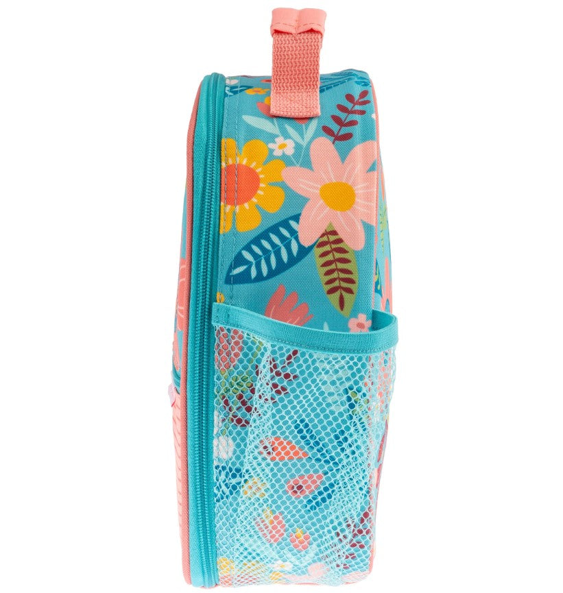 All Over Print Lunch Box - Turquoise Floral Kids Backpacks + Bags Stephen Joseph   