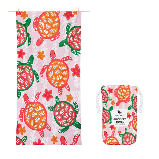 Kids Beach Towel - Turtley Tropical Textiles Dock & Bay