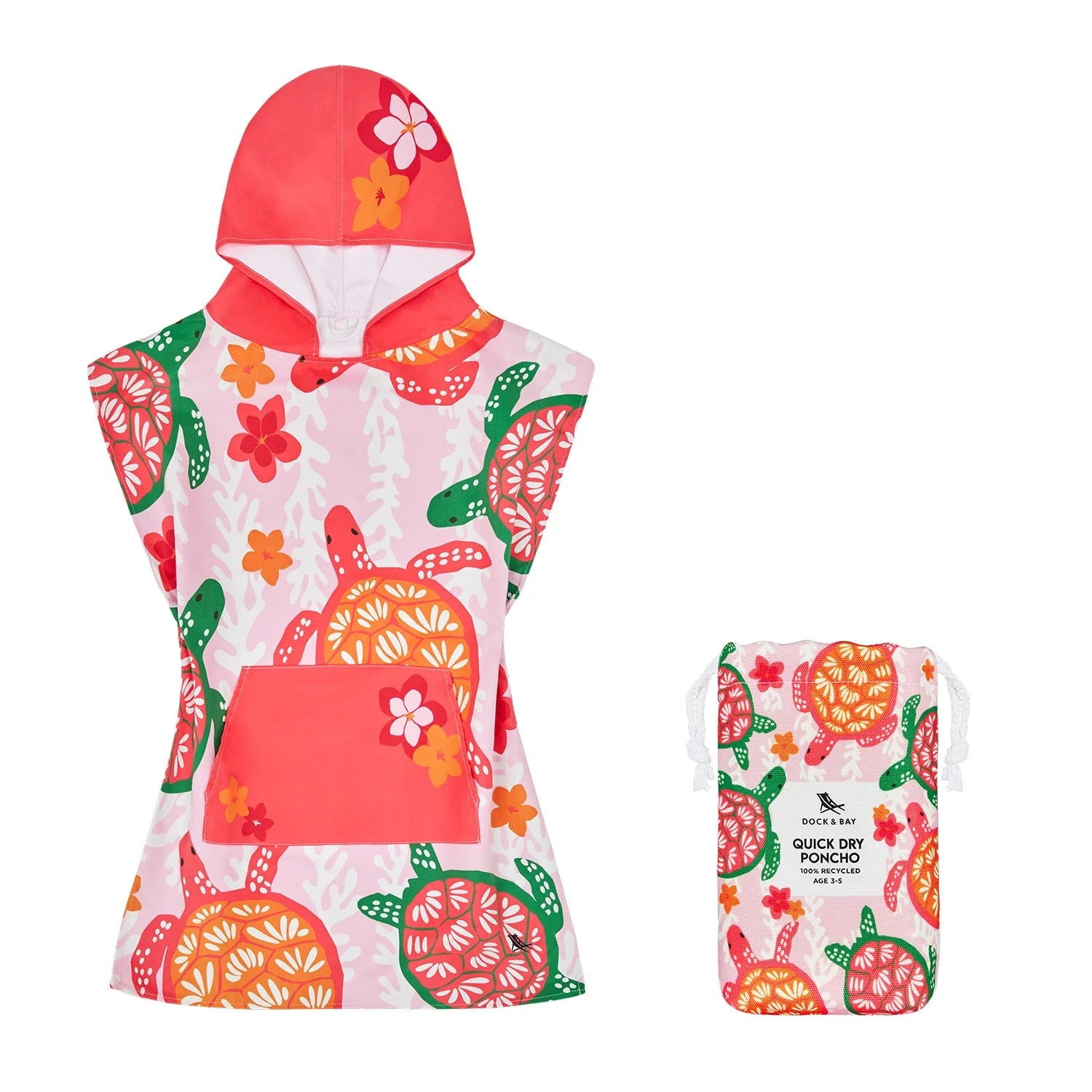 Kids Poncho - Turtley Tropical Kids Swim Dock & Bay