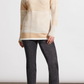 Two Tone Ottoman Turtleneck Tunic Sweater - Cream Sweaters Tribal   