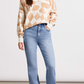 V-Neck Jacquard Sweater - Beige Sweaters Tribal   