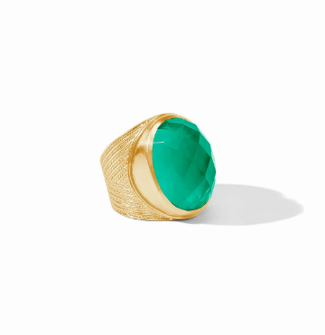 Verona Statement Ring - Iridescent Emerald Green - Size 8 Rings Julie Vos   