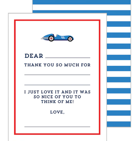 Fill in the Blank Flat Notecards - Vintage Car Paper Goods WH Hostess   