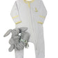 Yellow Vintage Giraffes Zipper Footie Baby Sleepwear Magnolia Baby