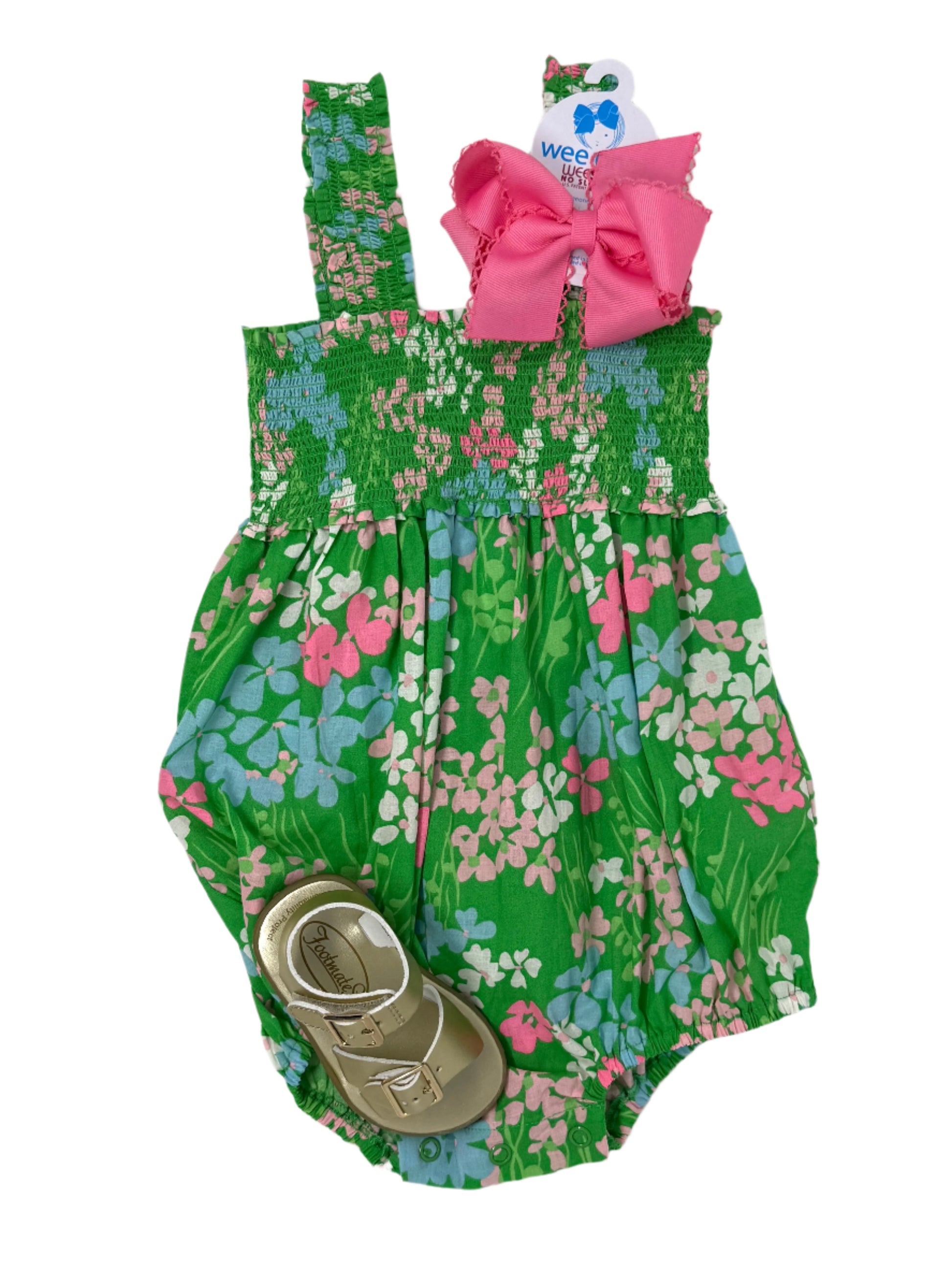 Vivi Bubble - Palmetto Floral Girls Bubbles + Rompers Little English