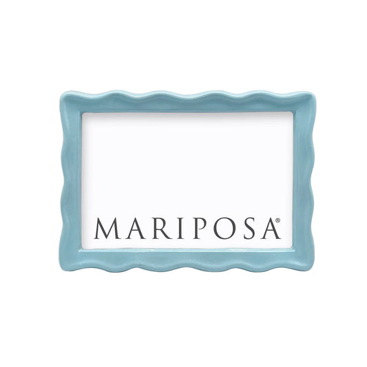 Wavy Aqua 4x6 Frame Home Decor Mariposa   