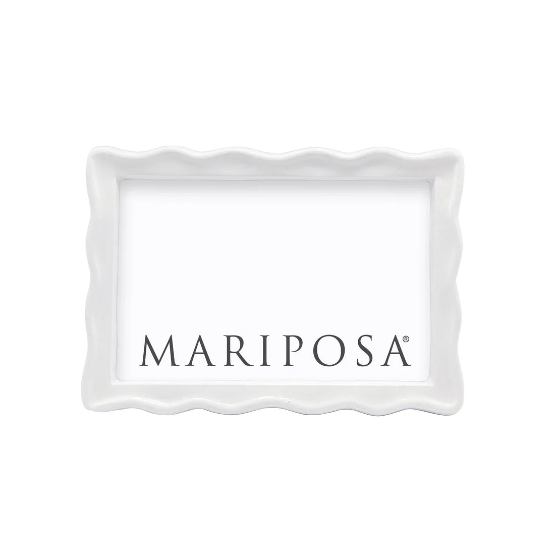 Wavy White 4x6 Frame Home Decor Mariposa   