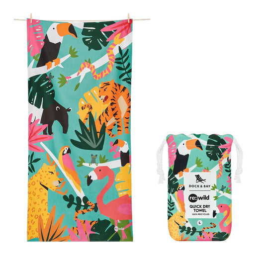 Large Quick Dry Towel - Wild Things Textiles Dock & Bay