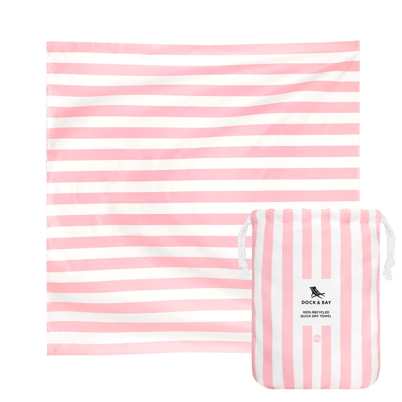 XXL Quick Dry Towel - Malibu Pink Textiles Dock & Bay   