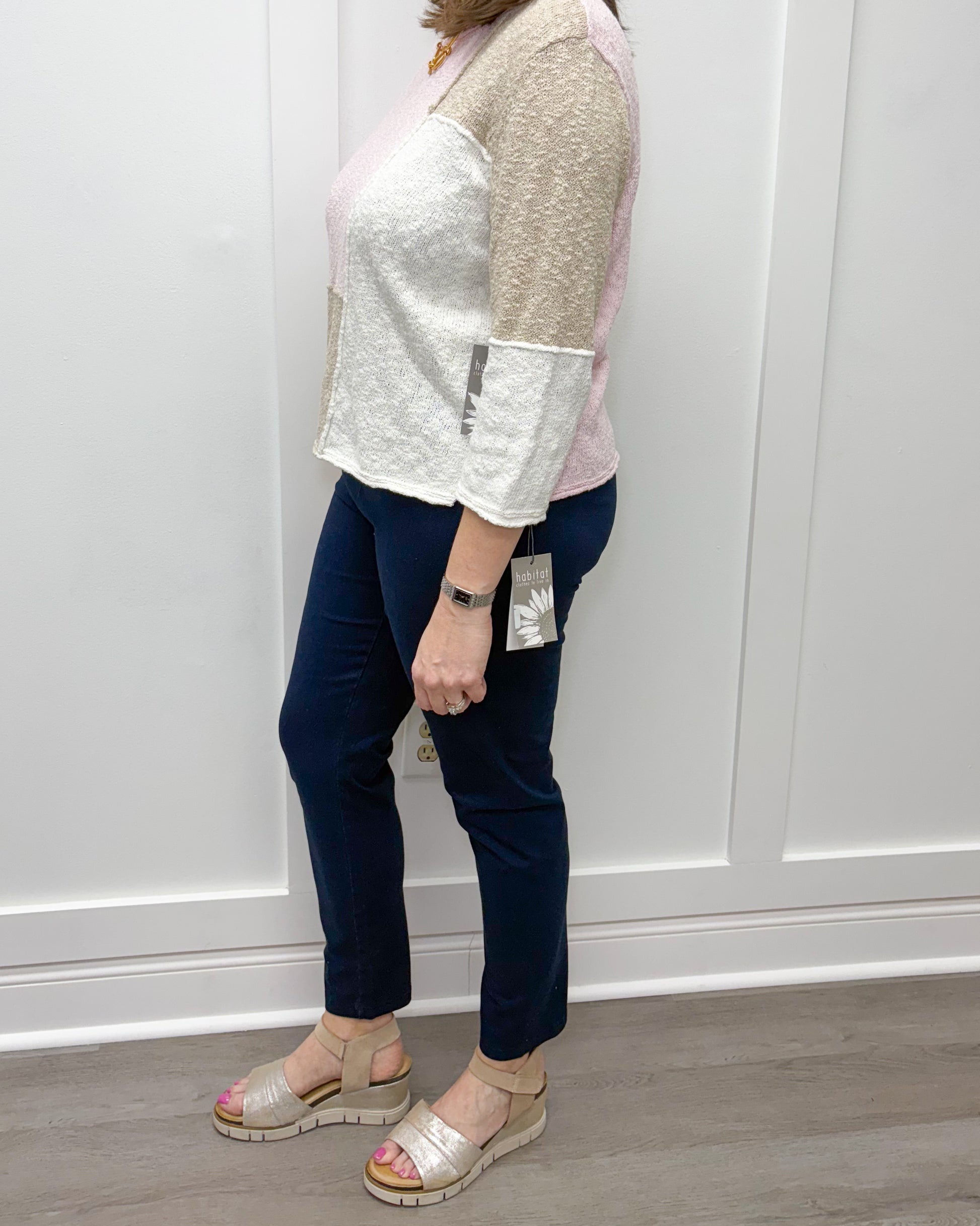 Yin Yang Colorblock Pullover - Carnation Sweatshirts + Pullovers Habitat