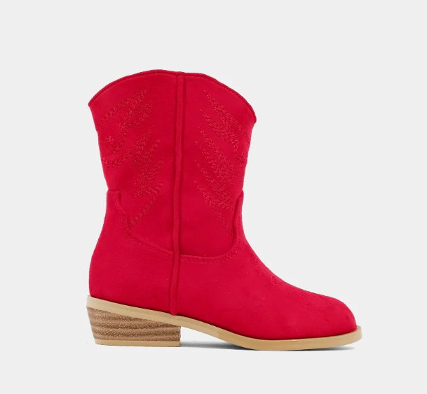 Zahara Toddlers - Red Suede Girls Shoes Shu Shop   