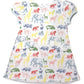 Zoo Friends Bow Back Dress Girls Play Dresses Sage & Lilly