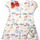 Zoo Friends Bow Back Dress Girls Play Dresses Sage & Lilly