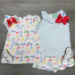 Zoo Friends Bow Back Dress Girls Play Dresses Sage & Lilly