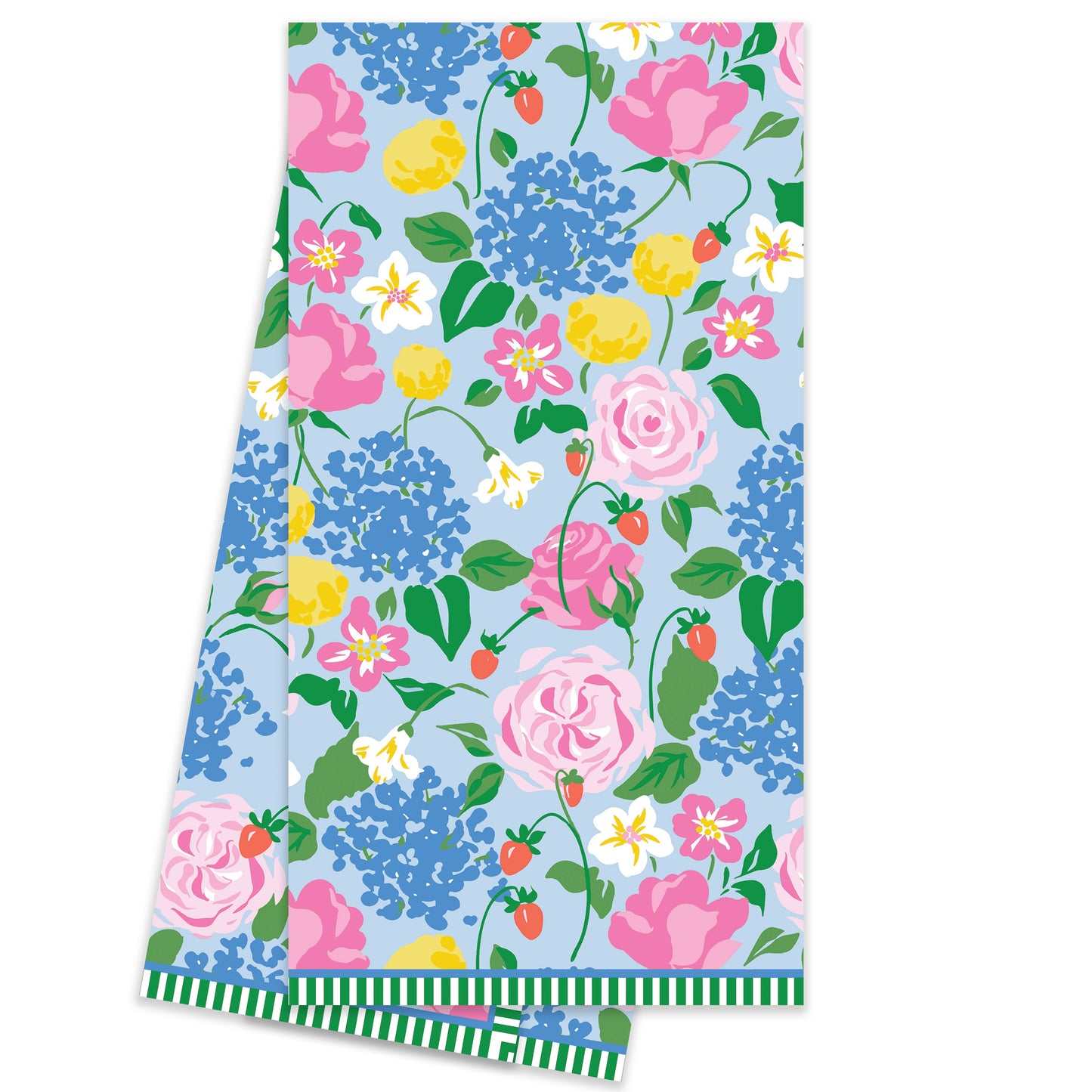 Tea Towel - Strawberry Floral Kitchen + Entertaining WH Hostess Social Stationery